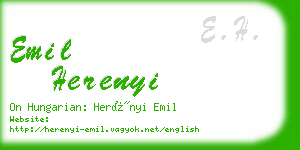 emil herenyi business card